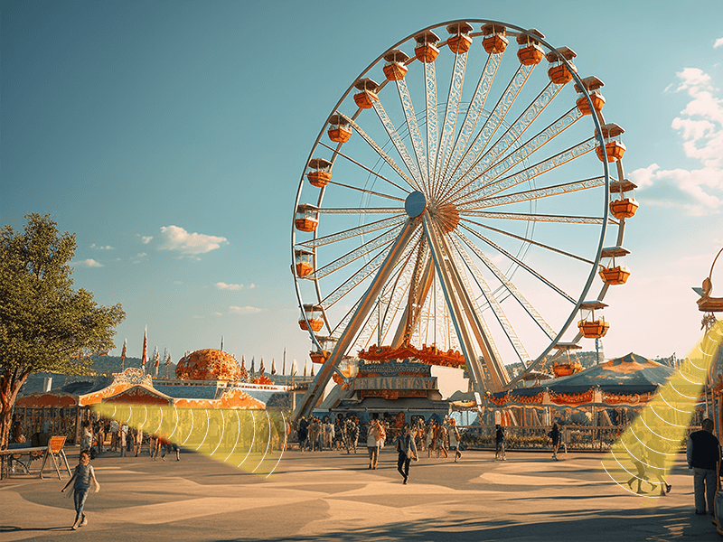 游樂(lè)場(chǎng)使用定向音箱