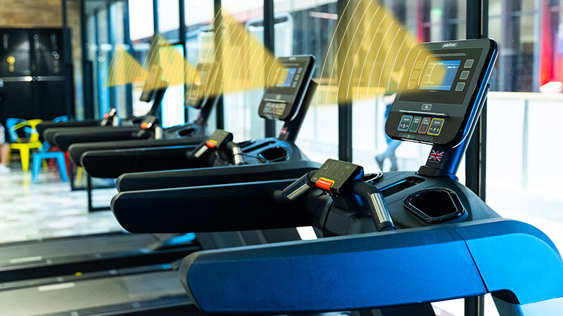 健身房跑步機(jī)定向音響發(fā)聲示意圖